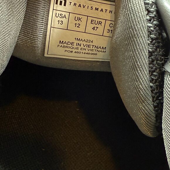 TravisMathew The Daily Pro Men's 13 Black Knit Hybrid Golf Shoes Arch Support - Picture 9 of 10